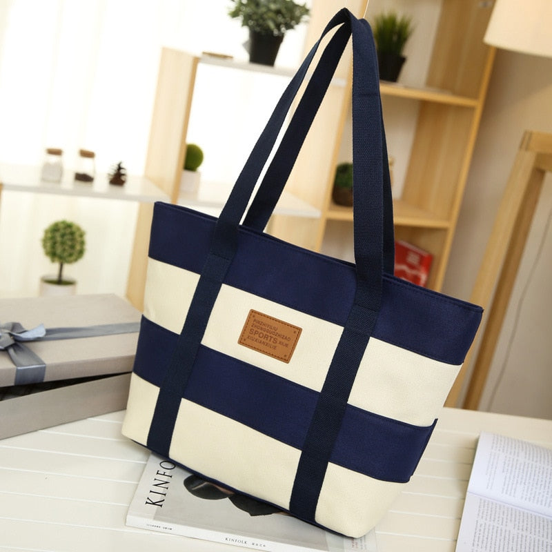 Stripe Print handbag