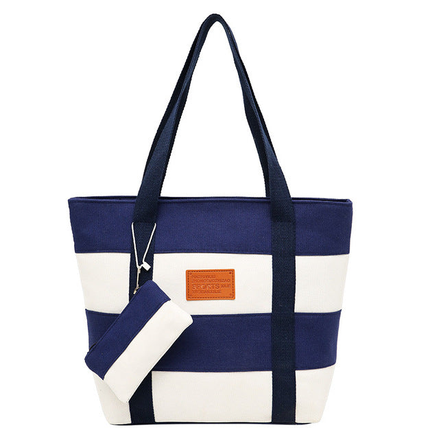 Stripe Print handbag