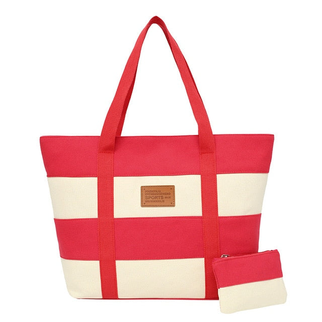 Stripe Print handbag